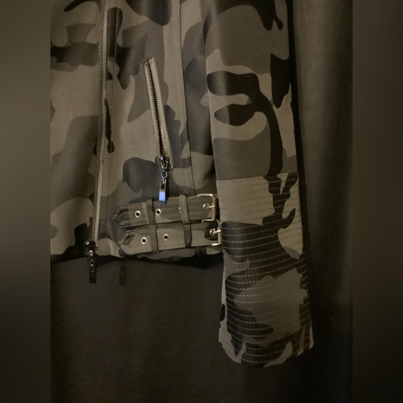 Denim 4Us Camouflage Moto Jacket NEW - Picture 8 of 11